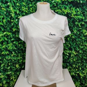 Hi&M White Love Women's T-Shirt